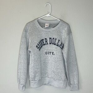 Vintage 90's Silver Dollar City Pullover Crewneck Gray Sweatshirt Women's Size S